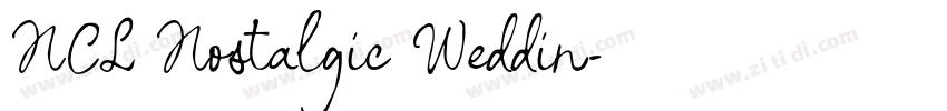 NCL Nostalgic Weddin字体转换